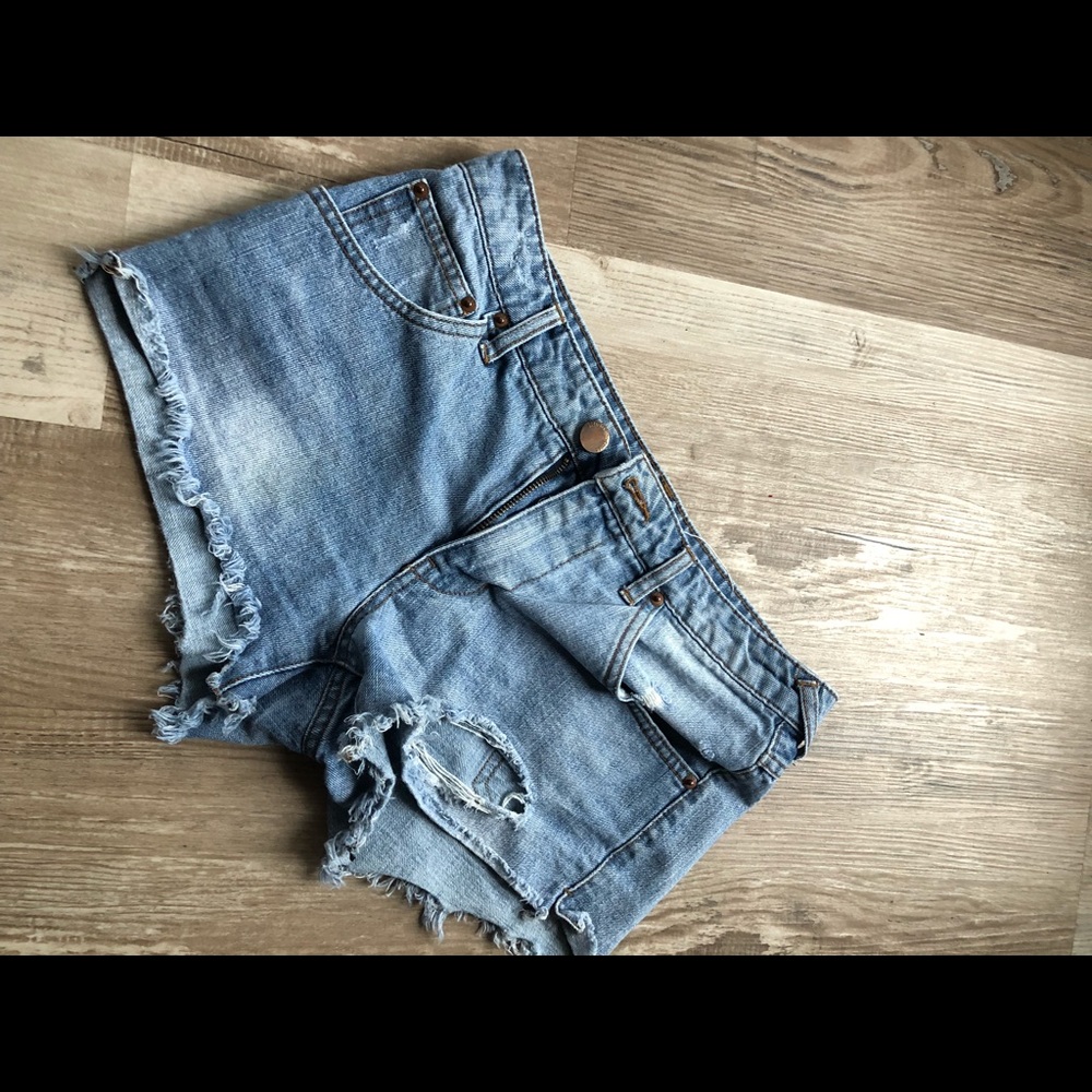 Denim High Waisted Shorts